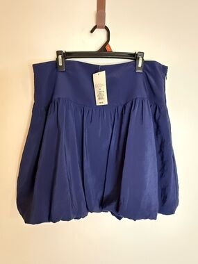 a new day Blue Bubble Mini Skirt